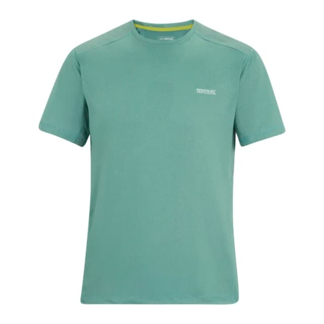 Regatta Mens Virda Short Sleeved Active Mesh T-Shirt in Aqua Size: Medium Aqua Male M