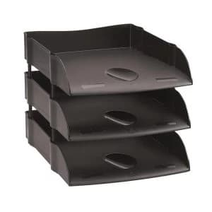 Avery Desktop Range DR100 EcoFriendly Self Stacking Letter Tray Black