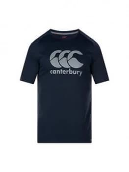 Canterbury Vapodri Poly Logo Tee, Navy Size M Men