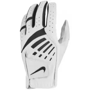 Nike Dura Feel IX Leather 2020 Left Hand Golf Glove (L) (White/Black)