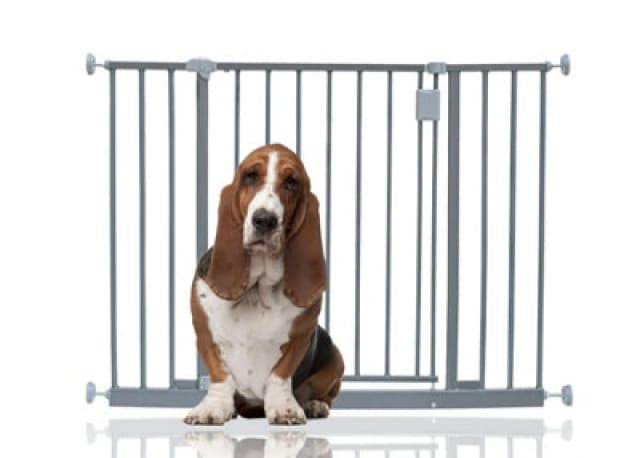 Bettacare Extra Wide Hallway Dog Gate, 97Cm - 103Cm, Grey, Pressure Fit Pet Gate, Puppy Safety Barrier