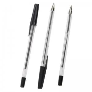 Q Connect Ballpen Medium Black - 50 Pack