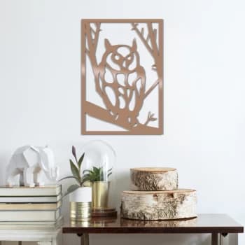 Owl - Copper Copper Decorative Metal Wall Accessory
