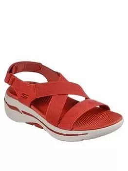 Skechers Go Walk Arch Fit Wedge Sandals, Rust, Size 4, Women