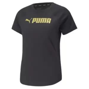 Puma Fit Logo T-Shirt Womens - Black