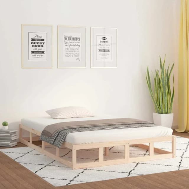 Vidaxl Bed Frame 160X200 Cm Solid Wood, Brown 820806