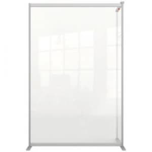 Nobo Premium Plus Modular Protection Room Divider Screen Extension Plexiglass Acrylic Transparent 1800 x 1200 x 600 mm