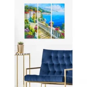 MDF7841634 Multicolor Decorative MDF Painting (3 Pieces)