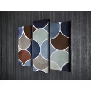 UC83 Multicolor Decorative Canvas Painting (3 Pieces)