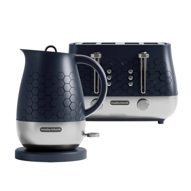 Morphy Richards Cassini Outer Space Kettle and Toaster Set in Dark Navy Size: 1500ml Dark Navy 1500ml Unisex 5056765430557