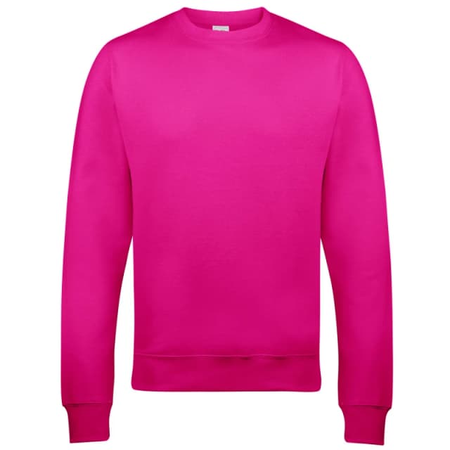AWDis AWDis Just Hoods Crew Neck Plain Sweatshirt (280 GSM) in Pink Size: X-Small Pink XS Unisex 5055805498595