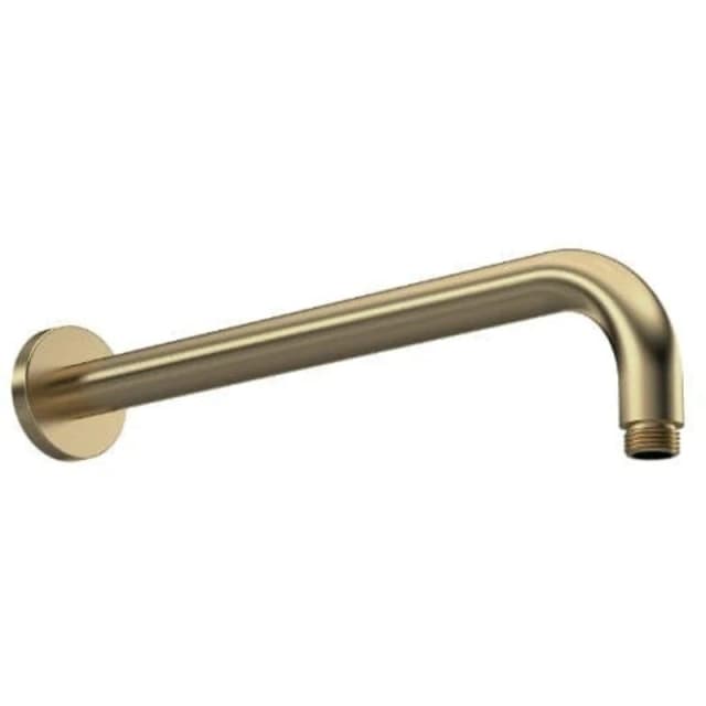 NUIE Nuie - Arvan Round Wall Mounted Shower Arm 335mm Length - Brushed Brass ARM801