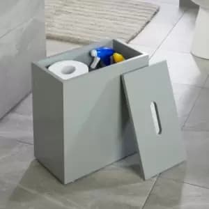 Jasper Grey Gloss Bathroom Tidy with Removable Lid Green