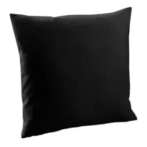 Westford Mill Fairtrade Cotton Canvas Cushion Cover (M) (Black)