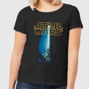 Star Wars Lightsaber Womens T-Shirt - Black