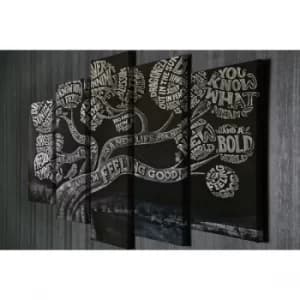 BC111 Multicolor Decorative Canvas Painting (5 Pieces)