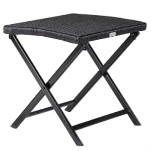 Poly Rattan Stool Rom 3in1 Black