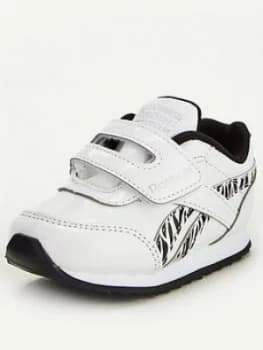 Reebok Royal Zebra Toddler Trainers - White/Black, Size 7