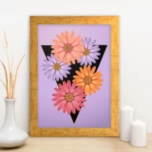 AC7224632742 Multicolor Decorative Framed MDF Painting
