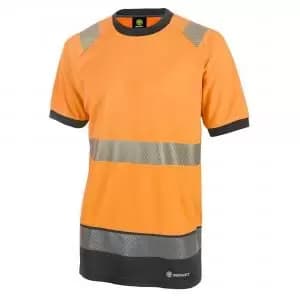 Beeswift High Visibility Two Tone Short Sleeve T Shirt Orange Black