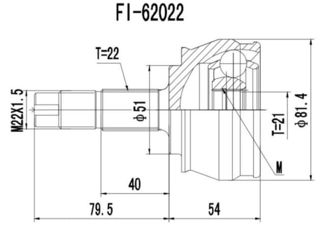PROCARO 77-FI-400 CV Joint Joint Kit,drive shaft (5)