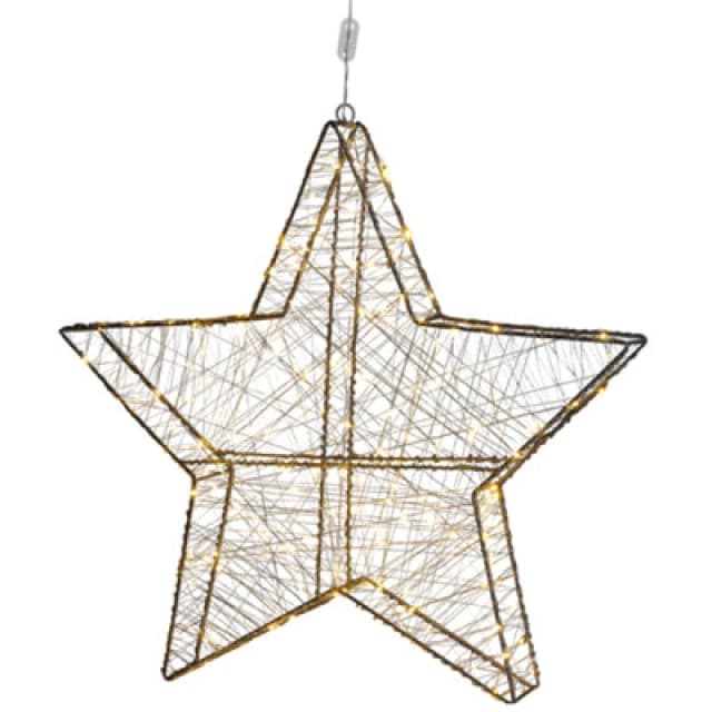 Beliani Outdoor Hanging Decoration LED Kurula Star 58cm Silver