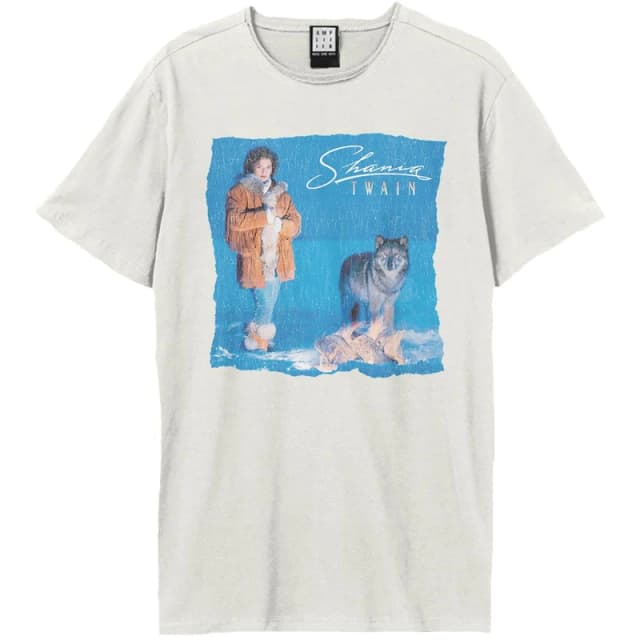 Amplified Amplified Men Wolf Shania Twain T-Shirt in White Size: X-Small White XS Male 5063693953713