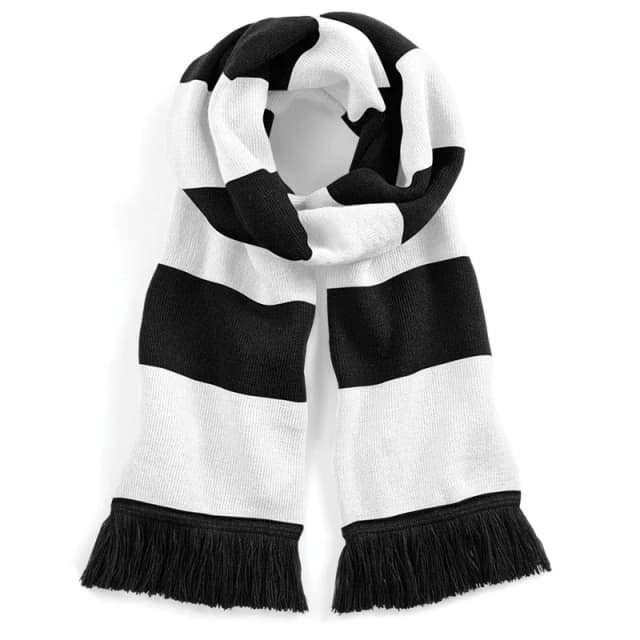 Beechfield Beechfield Men Varsity Scarf in True Black True Black One Size Male 5063425815524