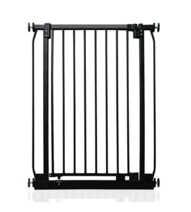Safetots Extra Tall Elite Safety Gate, 71Cm - 80Cm, Matt Black, Extra Tall 96.8Cm In Height, Pressure Fit Stair Gate