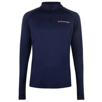 Tommy Sport Zip Base Layer Top - 401 Sport Navy