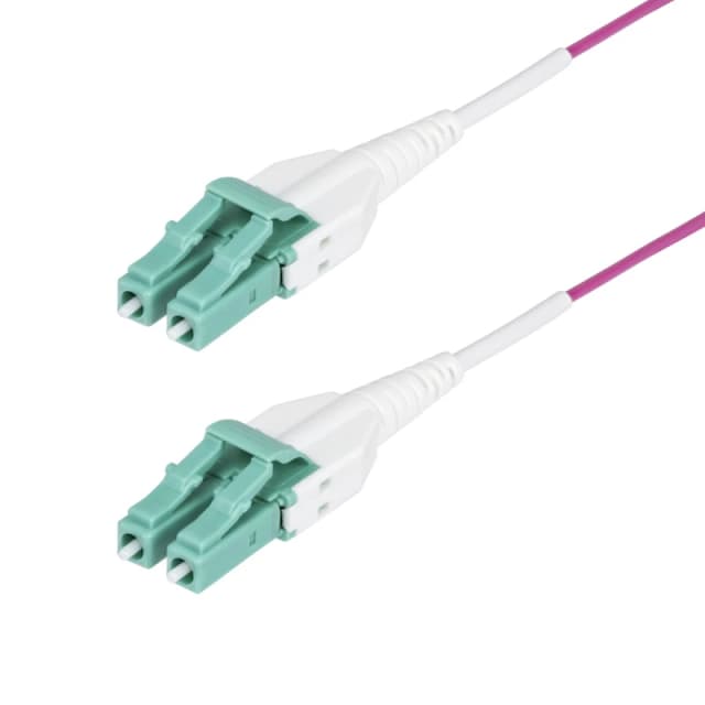 StarTech.com 1m (3ft) LC to LC (UPC) OM4 Multimode Fiber Optic Cable.