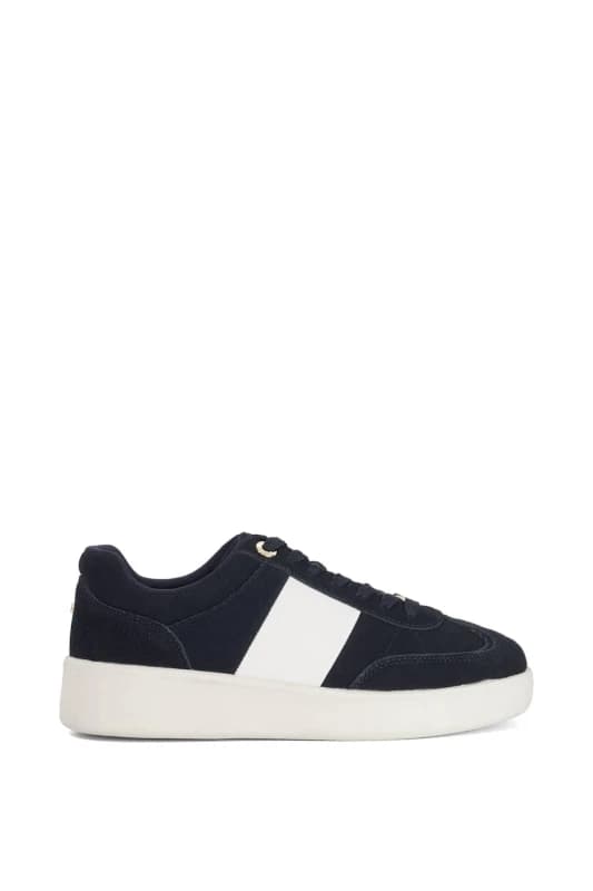 Dune London Womens 'Enticing' Suede Trainers in Navy Size: 4 Navy Female 4