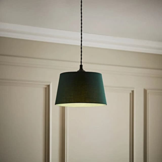 ValueLights ValueLights Aspen Forest Green Tapered Easy Fit Pendant Lamp Shade in Bottle Green Size: Small Bottle Green Small Unisex 5016529274100