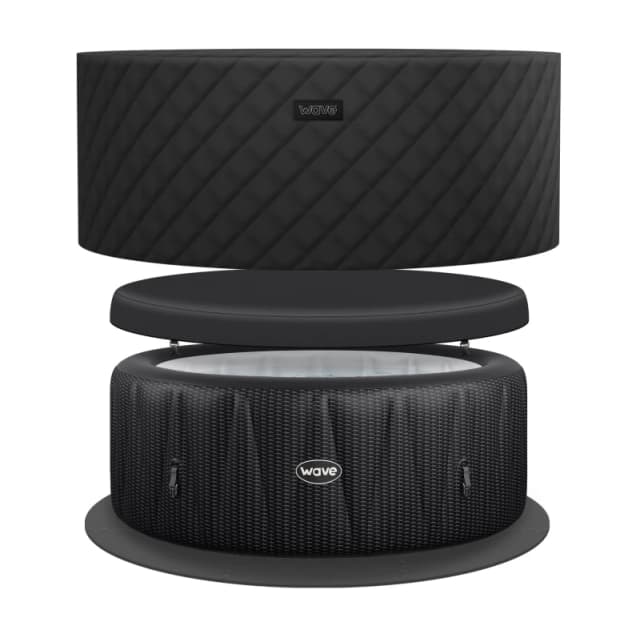 Wave Spas Wave Spas Wave Atlantic Energy-Efficient Hot Tub Bundle 6 Person in Black 6 Person Unisex 5061091483900