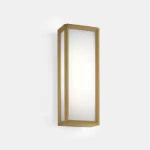 Skat Outdoor LED Box Wall Lantern Gold, White IP65 21.8W 2700K