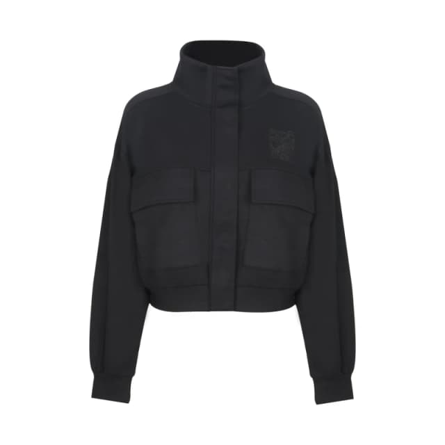 Biba Womens 1/4 Zip Fleece Black female 8 (XS)