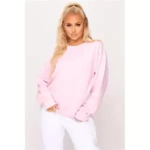 I Saw It First Pink Ultimate Basic Oversized Crew Neck Sweatshirt - Pink