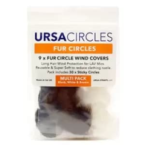 URSA 9x Fur Circles + 30x StickiesMultipack (3x: White, Black & Brown)