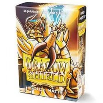 Dragon Shield Matte Japanese Size- Gold - 60 Sleeves Per Box - 10 packs
