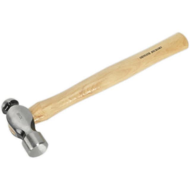 Loops 2lb Ball Pein Pin Hammer - Hickory Wooden Shaft - Drop Forged Steel Head Metallics