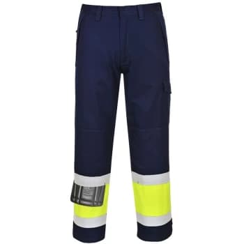 Portwest - MV26YNTL - sz L Hi-Vis Modaflame Trouser - MV26 Yellow/Navy