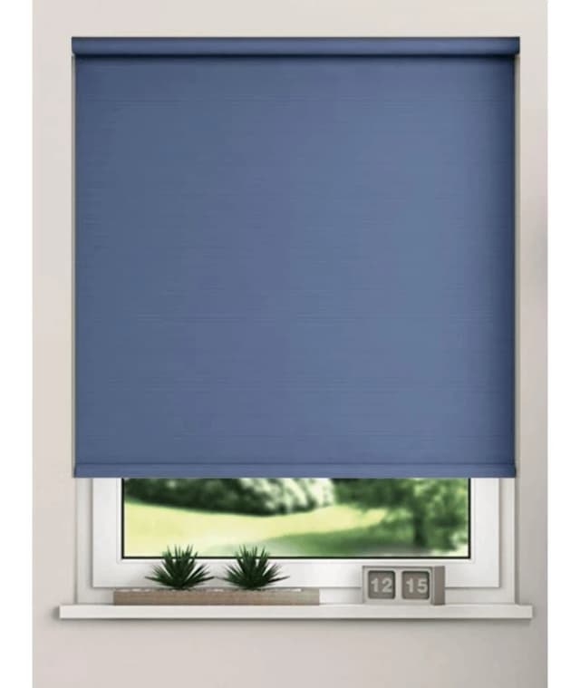 New Edge Blinds Thermal Blackout Roller Blinds 175cm Drop x Width 75cm Navy Size: 120cm width x 175cm drop Navy Unisex 120cm width x 175cm drop