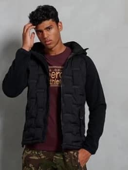 Superdry Sonic City Hybrid Zip Through Jacket, Black Size M Men