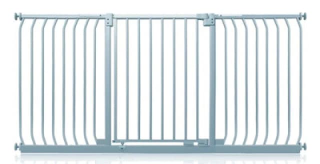 Safetots Elite Pressure Safety Gate, 179Cm - 188Cm, Matt Grey, Pressure Fit Stair Gate