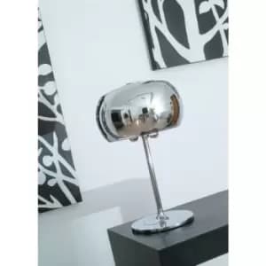 Impex Deni 3 Light Table Lamp Chrome Crystal