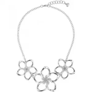 Ted Baker Ladies Silver Plated Crystal Blossom Necklace