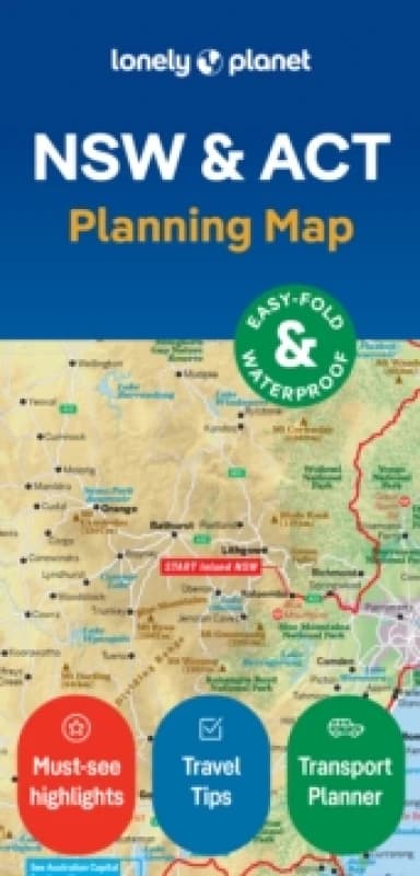Lonely Planet New South Wales & ACT Planning Map Sheet map, folded