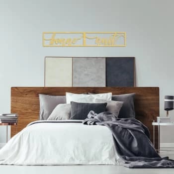 Bonne Nuit 1 - Gold Gold Decorative Metal Wall Accessory