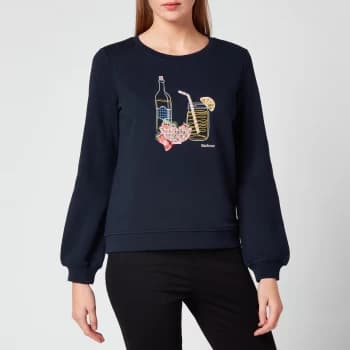 Barbour Womens Tidepool Overlayer Sweatshirt - Navy - UK 10