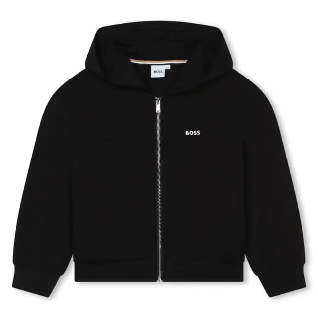 Boss Logo Zip Hoodie Juniors - Black 4 - 5 Years